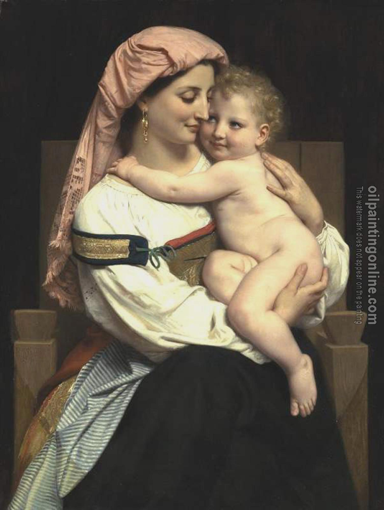 Bouguereau, William-Adolphe - Femme de Cervara et Son Enfant, Woman of Cervara and Her Child